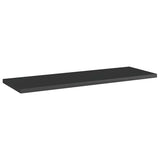 Bookshelf Boards 8 pcs High Gloss Black 60x20x1.5 cm Engineered Wood - Front View