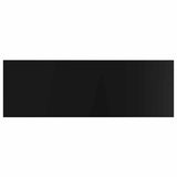 Bookshelf Boards 8 pcs High Gloss Black 60x20x1.5 cm Engineered Wood - Top-Down View
