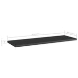 Bookshelf Boards 8 pcs High Gloss Black 60x20x1.5 cm Engineered Wood