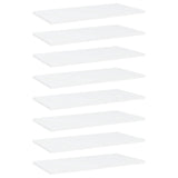 Bookshelf Boards 8 pcs White 60x30x1.5 cm Engineered Wood