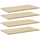 Bookshelf Boards 4 pcs Sonoma Oak 60x30x1.5 cm Engineered Wood - Front View