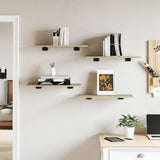 Bookshelf Boards 4 pcs Sonoma Oak 60x30x1.5 cm Engineered Wood - Side View