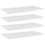 Bookshelf Boards 4 pcs High Gloss White 60x30x1.5 cm Engineered Wood