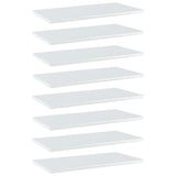 Bookshelf Boards 8 pcs High Gloss White 60x30x1.5 cm Engineered Wood