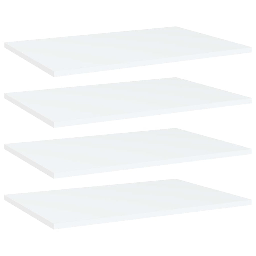 Bookshelf Boards 4 pcs White 60x40x1.5 cm Engineered Wood