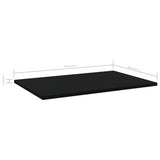 Bookshelf Boards 4 pcs Black 60x40x1.5 cm Engineered Wood - 45-Degree Angle