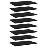 Bookshelf Boards 8 pcs Black 60x40x1.5 cm Engineered Wood