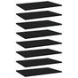 Bookshelf Boards 8 pcs Black 60x40x1.5 cm Engineered Wood