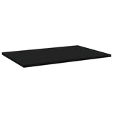 Bookshelf Boards 8 pcs Black 60x40x1.5 cm Engineered Wood - Front View