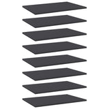 Bookshelf Boards 8 pcs Grey 60x40x1.5 cm Engineered Wood