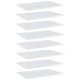Bookshelf Boards 8 pcs High Gloss White 60x40x1.5 cm Engineered Wood