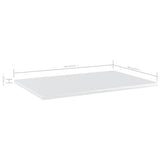 Bookshelf Boards 8 pcs High Gloss White 60x40x1.5 cm Engineered Wood