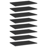 Bookshelf Boards 8 pcs High Gloss Black 60x40x1.5 cm Engineered Wood