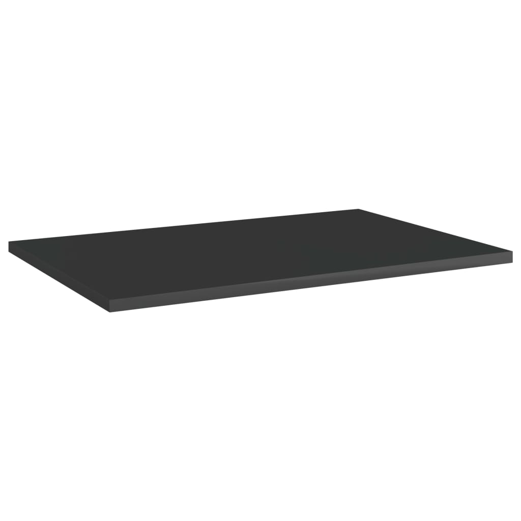 Bookshelf Boards 8 pcs High Gloss Black 60x40x1.5 cm Engineered Wood