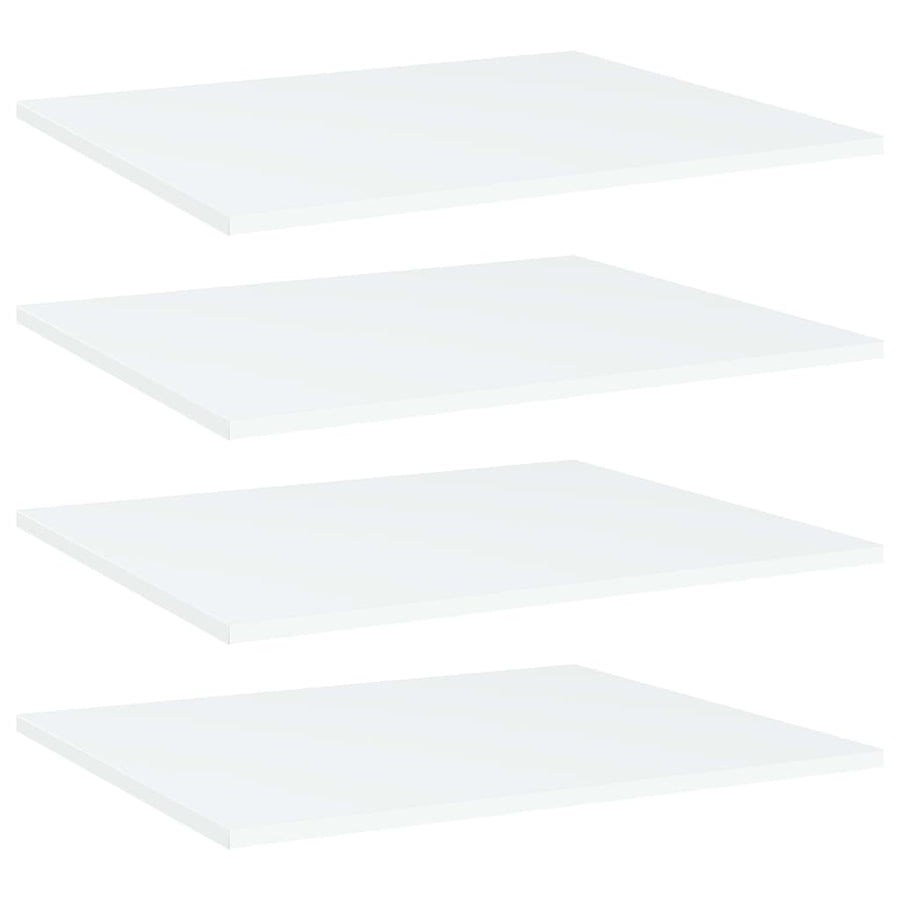 Bookshelf Boards 4 pcs White 60x50x1.5 cm Engineered Wood