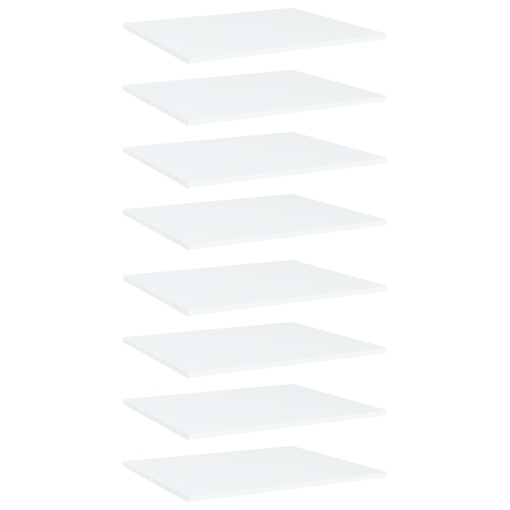 Bookshelf Boards 8 pcs White 60x50x1.5 cm Engineered Wood