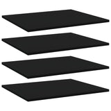 Bookshelf Boards 4 pcs Black 60x50x1.5 cm Engineered Wood