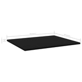 Bookshelf Boards 8 pcs Black 60x50x1.5 cm Engineered Wood - 45-Degree Angle