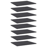 Bookshelf Boards 8 pcs Grey 60x50x1.5 cm Engineered Wood