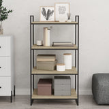 Bookshelf Boards 8 pcs Sonoma Oak 60x50x1.5 cm Engineered Wood - Side View