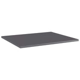 Bookshelf Boards 8 pcs High Gloss Grey 60x50x1.5 cm Engineered Wood