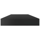 Bookshelf Boards 4 pcs High Gloss Black 80x10x1.5 cm Engineered Wood - Side View
