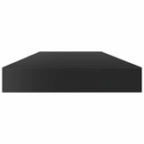 Bookshelf Boards 8 pcs High Gloss Black 80x10x1.5 cm Engineered Wood - Side View