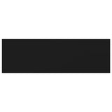 Bookshelf Boards 8 pcs Black 80x20x1.5 cm Engineered Wood - Side View