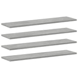 Bookshelf Boards 4 pcs Concrete Grey 80x20x1.5 cm Engineered Wood