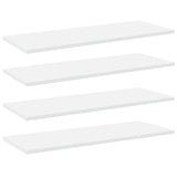 Bookshelf Boards 4 pcs White 80x30x1.5 cm Engineered Wood