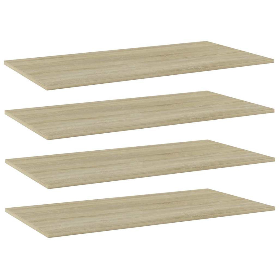 Bookshelf Boards 4 pcs Sonoma Oak 80x30x1.5 cm Engineered Wood