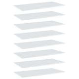 Bookshelf Boards 8 pcs High Gloss White 80x30x1.5 cm Engineered Wood