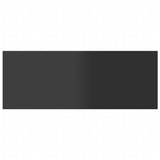 Bookshelf Boards 4 pcs High Gloss Grey 80x30x1.5 cm Engineered Wood - Rear View