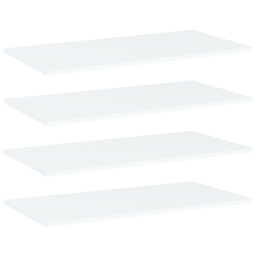 Bookshelf Boards 4 pcs White 80x40x1.5 cm Engineered Wood