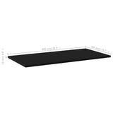 Bookshelf Boards 4 pcs Black 80x40x1.5 cm Engineered Wood - 45-Degree Angle