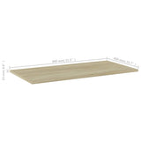 Bookshelf Boards 4 pcs Sonoma Oak 80x40x1.5 cm Engineered Wood - 45-Degree Angle