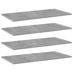 Bookshelf Boards 4 pcs Concrete Grey 80x40x1.5 cm
