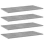 Bookshelf Boards 4 pcs Concrete Grey 80x40x1.5 cm