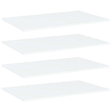 Bookshelf Boards 4 pcs White 80x50x1.5 cm Engineered Wood
