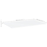 Bookshelf Boards 4 pcs White 80x50x1.5 cm Engineered Wood - 45-Degree Angle