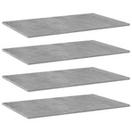 Bookshelf Boards 4 pcs Concrete Grey 80x50x1.5 cm
