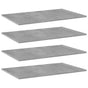 Bookshelf Boards 4 pcs Concrete Grey 80x50x1.5 cm