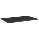 Bookshelf Boards 4 pcs High Gloss Black 80x50x1.5 cm Engineered Wood - Front View