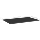 Bookshelf Boards 4 pcs High Gloss Black 80x50x1.5 cm Engineered Wood - 45-Degree Angle