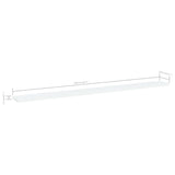 Bookshelf Boards 4 pcs White 100x10x1.5 cm Engineered Wood - 45-Degree Angle