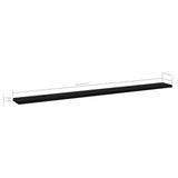 Bookshelf Boards 4 pcs Black 100x10x1.5 cm Engineered Wood