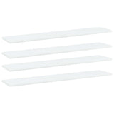 Bookshelf Boards 4 pcs White 100x20x1.5 cm Engineered Wood