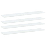 Bookshelf Boards 4 pcs White 100x20x1.5 cm Engineered Wood