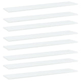 Bookshelf Boards 8 pcs White 100x20x1.5 cm Engineered Wood