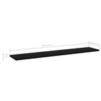 Bookshelf Boards 4 pcs Black 100x20x1.5 cm Engineered Wood